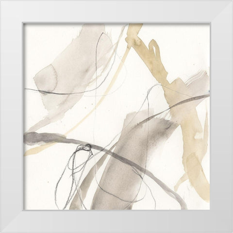 Neutral Momentum II White Modern Wood Framed Art Print by Goldberger, Jennifer