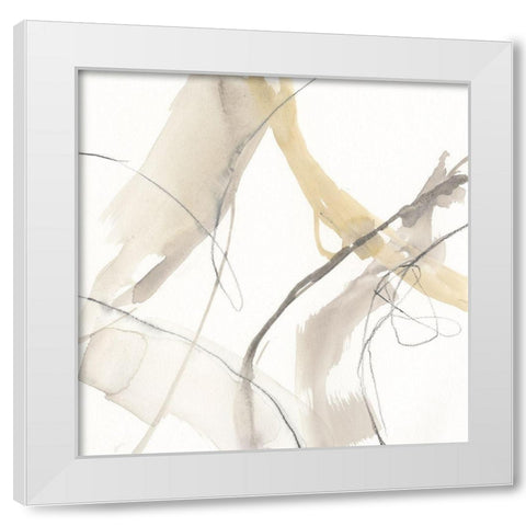 Neutral Momentum IV White Modern Wood Framed Art Print by Goldberger, Jennifer