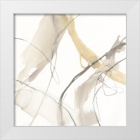 Neutral Momentum IV White Modern Wood Framed Art Print by Goldberger, Jennifer