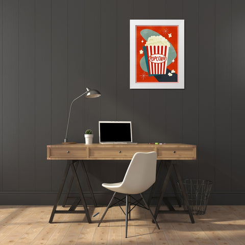 Retro Refreshments I White Modern Wood Framed Art Print by Borges, Victoria