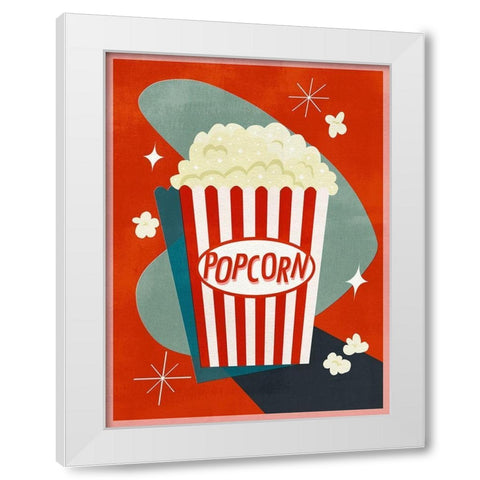 Retro Refreshments I White Modern Wood Framed Art Print by Borges, Victoria