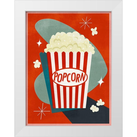Retro Refreshments I White Modern Wood Framed Art Print by Borges, Victoria