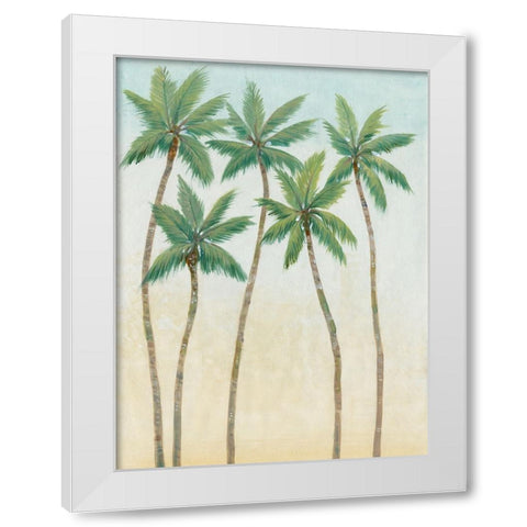 Palm Treeline III White Modern Wood Framed Art Print by OToole, Tim