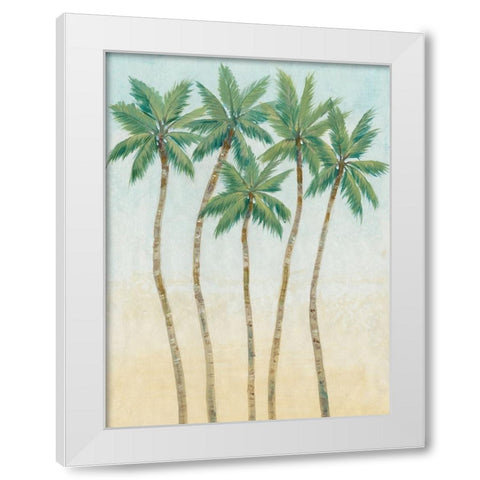 Palm Treeline IV White Modern Wood Framed Art Print by OToole, Tim