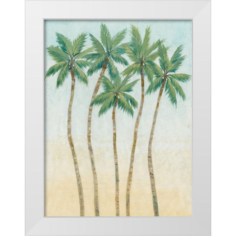 Palm Treeline IV White Modern Wood Framed Art Print by OToole, Tim