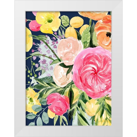 Blossomy Gathering III White Modern Wood Framed Art Print by Popp, Grace