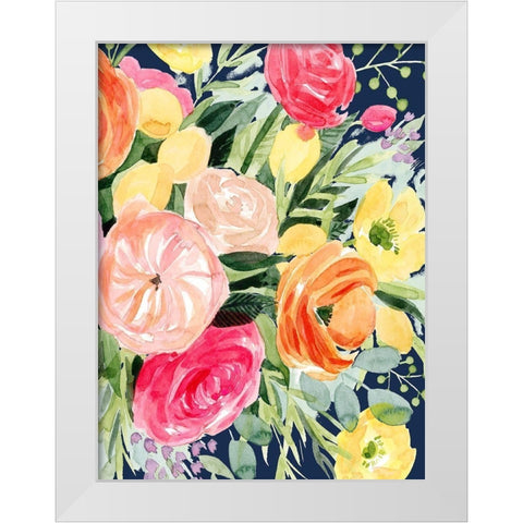 Blossomy Gathering IV White Modern Wood Framed Art Print by Popp, Grace