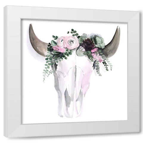 Bohemian Horns I White Modern Wood Framed Art Print by Parker, Jennifer Paxton