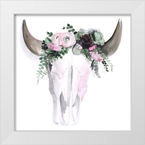 Bohemian Horns I White Modern Wood Framed Art Print by Parker, Jennifer Paxton