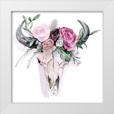 Bohemian Horns II White Modern Wood Framed Art Print by Parker, Jennifer Paxton