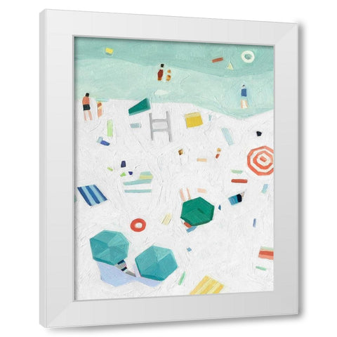 Beach Vista I White Modern Wood Framed Art Print by Scarvey, Emma