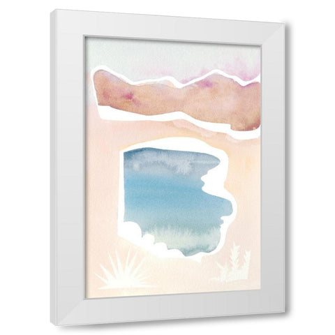 Cross Country Abstraction II White Modern Wood Framed Art Print by Chabot, Natasha