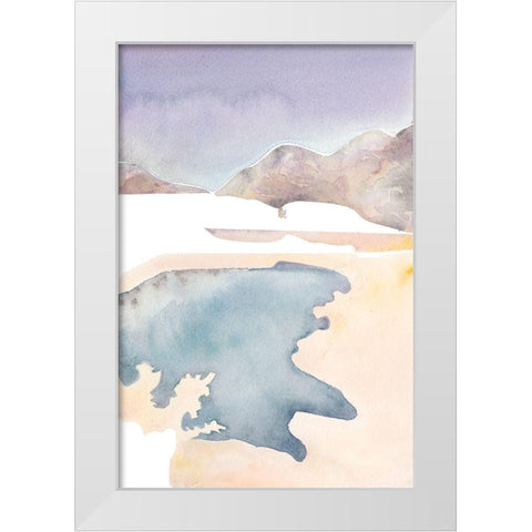 Cross Country Abstraction III White Modern Wood Framed Art Print by Chabot, Natasha