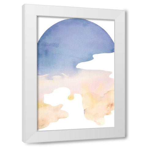 Cross Country Abstraction IV White Modern Wood Framed Art Print by Chabot, Natasha