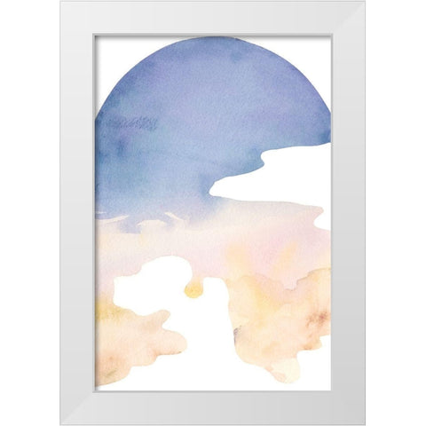 Cross Country Abstraction IV White Modern Wood Framed Art Print by Chabot, Natasha