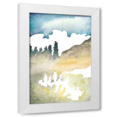 Cross Country Abstraction VI White Modern Wood Framed Art Print by Chabot, Natasha
