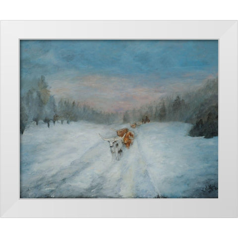 Journey Through the Snow IV White Modern Wood Framed Art Print by Winkler, Kathy