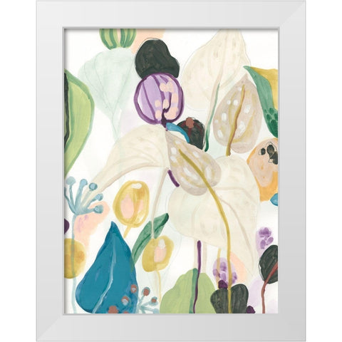 Wild Tropics I White Modern Wood Framed Art Print by Vess, June Erica