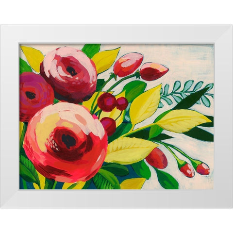 Vivacious Bloom I White Modern Wood Framed Art Print by Popp, Grace