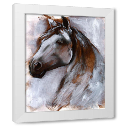 Mane Attraction I White Modern Wood Framed Art Print by Parker, Jennifer Paxton