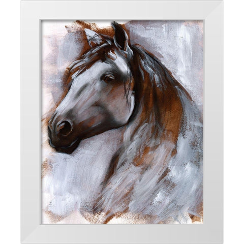 Mane Attraction I White Modern Wood Framed Art Print by Parker, Jennifer Paxton