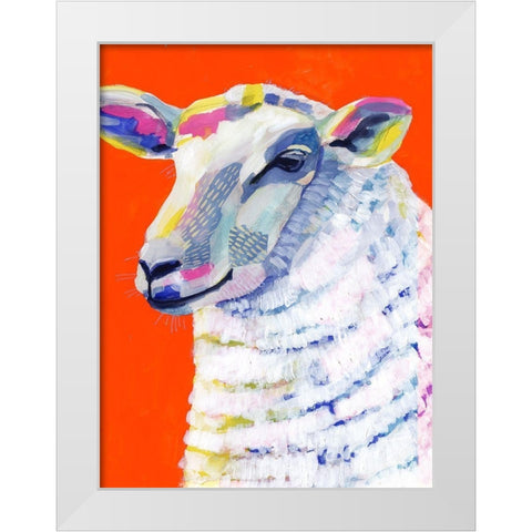 Animal Party II White Modern Wood Framed Art Print by Borges, Victoria