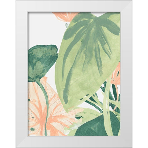 Blush Breeze II White Modern Wood Framed Art Print by Vess, June Erica