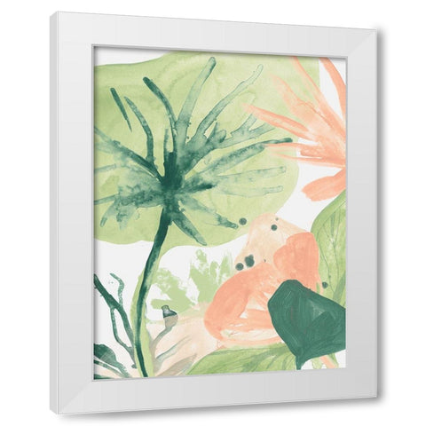 Blush Breeze III White Modern Wood Framed Art Print by Vess, June Erica