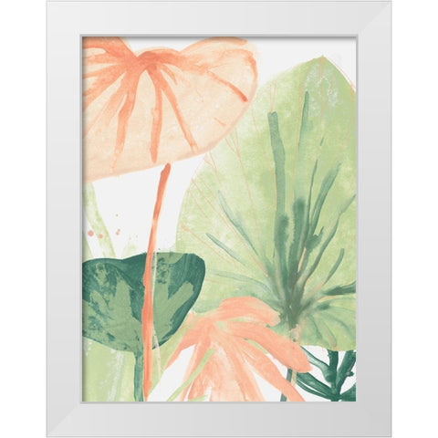 Blush Breeze IV White Modern Wood Framed Art Print by Vess, June Erica