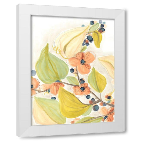 Island Branch I White Modern Wood Framed Art Print by Vess, June Erica