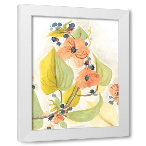 Island Branch II White Modern Wood Framed Art Print by Vess, June Erica