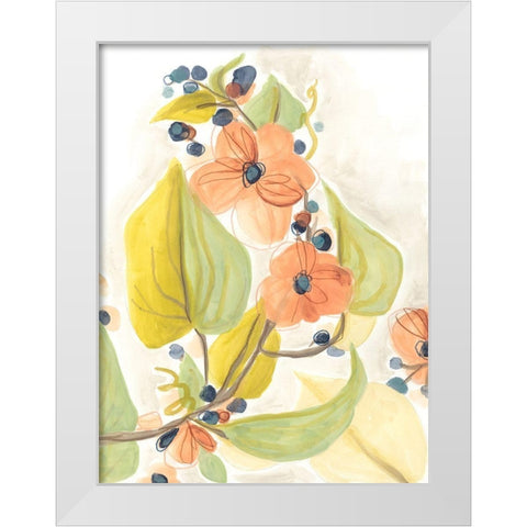 Island Branch II White Modern Wood Framed Art Print by Vess, June Erica