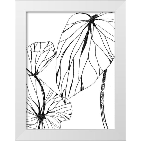 Linear Tropics II White Modern Wood Framed Art Print by Vess, June Erica
