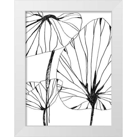 Linear Tropics IV White Modern Wood Framed Art Print by Vess, June Erica