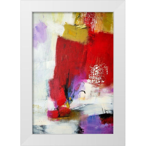 Text Blocking I White Modern Wood Framed Art Print by Bothne, Janet
