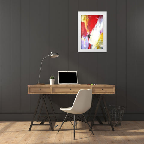 Text Blocking II White Modern Wood Framed Art Print by Bothne, Janet