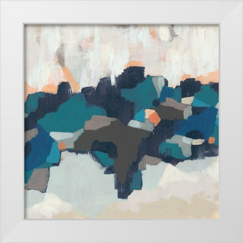 Mosaic Mesa I White Modern Wood Framed Art Print by Vess, June Erica