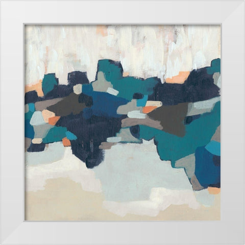 Mosaic Mesa II White Modern Wood Framed Art Print by Vess, June Erica