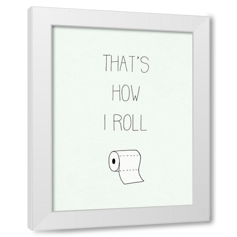 Potty Humor I White Modern Wood Framed Art Print by Borges, Victoria