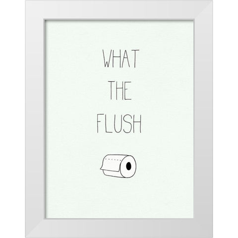 Potty Humor II White Modern Wood Framed Art Print by Borges, Victoria