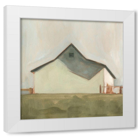 Custom Serene Barn V White Modern Wood Framed Art Print by Scarvey, Emma