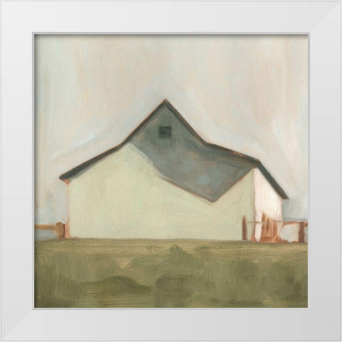 Custom Serene Barn V White Modern Wood Framed Art Print by Scarvey, Emma