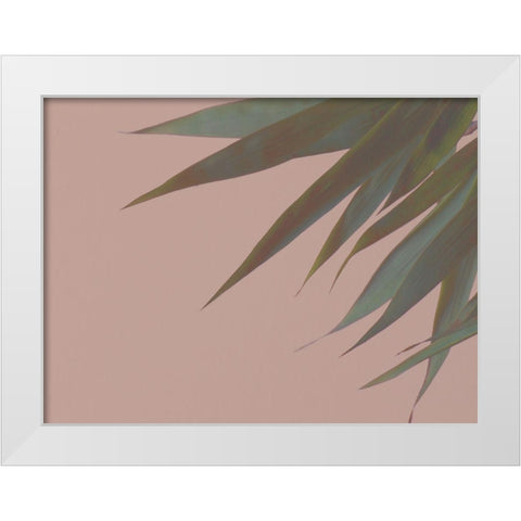 Bamboo Pink III White Modern Wood Framed Art Print by Stramel, Renee W.