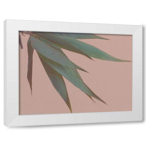 Bamboo Pink IV White Modern Wood Framed Art Print by Stramel, Renee W.