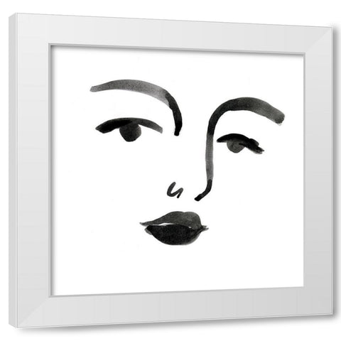 Blink I White Modern Wood Framed Art Print by Borges, Victoria