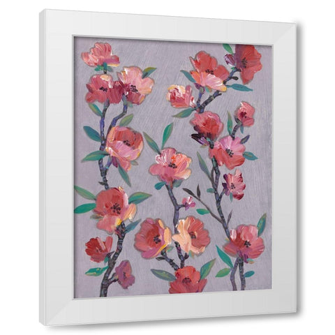 Twigs in Bloom I White Modern Wood Framed Art Print by OToole, Tim