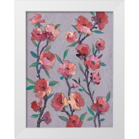 Twigs in Bloom I White Modern Wood Framed Art Print by OToole, Tim