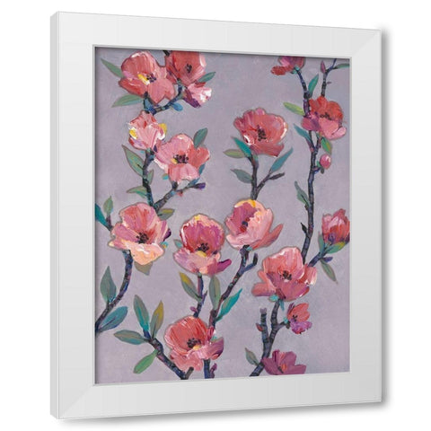 Twigs in Bloom II White Modern Wood Framed Art Print by OToole, Tim