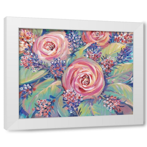 Shades of Pink II White Modern Wood Framed Art Print by OToole, Tim