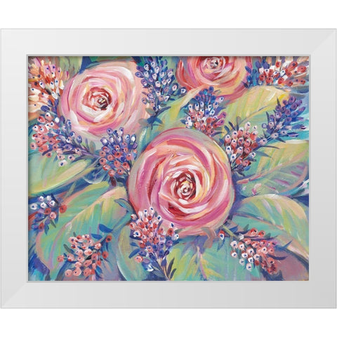 Shades of Pink II White Modern Wood Framed Art Print by OToole, Tim